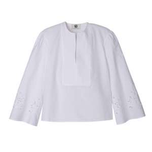Blusa Longchamp Blouse Feminino Branco | LC-QFLK6827