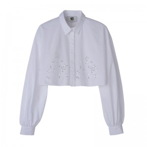 Blusa Longchamp Shirt Feminino Branco | LC-EWCE1649