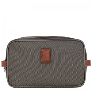 Bolsa Higiene Longchamp Boxford Toiletry case Masculino Marrom | LC-FCNU8732