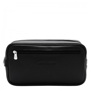 Bolsa Higiene Longchamp Le Foulonné Toiletry case Masculino Pretas | LC-OCLQ3322