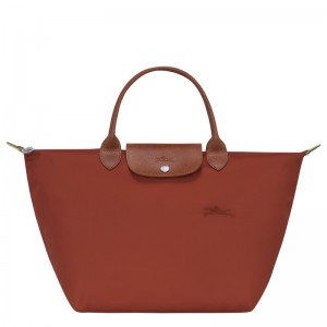 Bolsa de Mão Longchamp Le Pliage Green M Handbag Feminino Chestnut | LC-OKYC2830