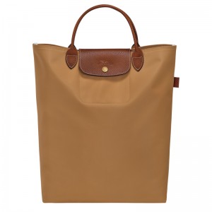 Bolsa de Mão Longchamp Le Pliage Original M Tote bag Masculino Fawn | LC-TKGL7377
