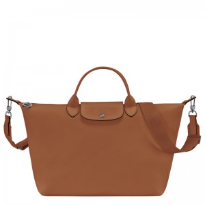 Bolsa de Mão Longchamp Le Pliage Xtra L Handbag Masculino Cognac | LC-LCEZ5892