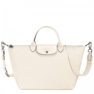 Bolsa de Mão Longchamp Le Pliage Xtra L Handbag Masculino Ecru | LC-XLRS8241