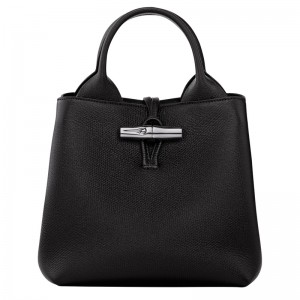 Bolsa de Mão Longchamp Le Roseau S Handbag Feminino Pretas | LC-LRPF5861