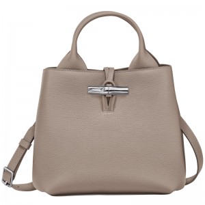 Bolsa de Mão Longchamp Le Roseau S Handbag Feminino Clay | LC-WBFY5266
