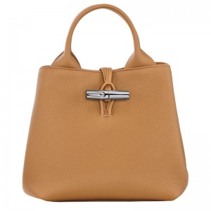 Bolsa de Mão Longchamp Le Roseau S Handbag Feminino Walnut | LC-GTXO9421