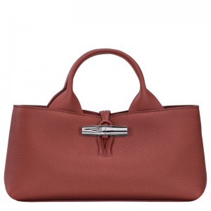 Bolsa de Mão Longchamp Le Roseau S Handbag Feminino Chestnut | LC-GAYO8722