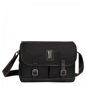 Bolsas Crossbody Longchamp Boxford L Crossbody bag Masculino Pretas | LC-LVAC2002