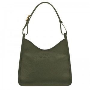 Bolsas De Ombro Longchamp Le Foulonné M Hobo bag Feminino Caqui | LC-UVUO9358