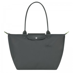Bolsas De Ombro Longchamp Le Pliage Green L Tote bag Feminino Graphite | LC-IJWP3579