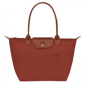 Bolsas De Ombro Longchamp Le Pliage Green M Tote bag Feminino Chestnut | LC-NJPR3002