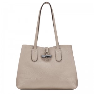 Bolsas De Ombro Longchamp Le Roseau Essential M Tote bag Feminino Clay | LC-ZVBE8475