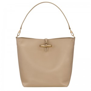 Bolsas De Ombro Longchamp Le Roseau M Hobo bag Feminino Root | LC-ASRJ0829