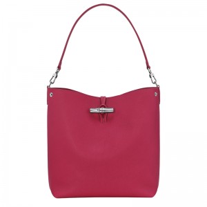Bolsas De Ombro Longchamp Le Roseau M Shoulder bag Feminino Beetroot | LC-HCXS0258