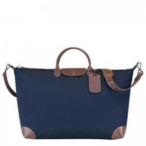 Bolsas De Viagem Longchamp Boxford XL Travel bag Feminino Azuis | LC-QQTQ8591