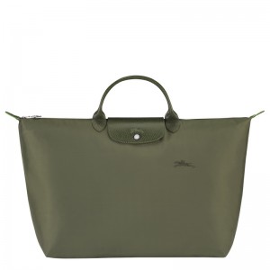 Bolsas De Viagem Longchamp Le Pliage Green L Travel bag Feminino Forest | LC-MQYA0728