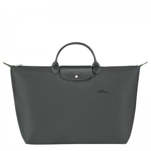 Bolsas De Viagem Longchamp Le Pliage Green L Travel bag Masculino Graphite | LC-PFDN7652