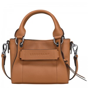 Bolsas Mini Longchamp 3D XS Handbag Feminino Natural | LC-ADNJ9061
