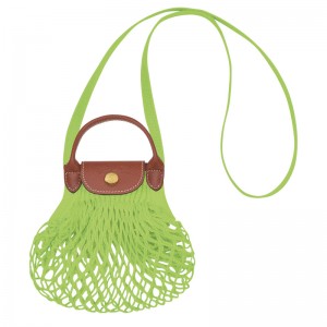 Bolsas Mini Longchamp Le Pliage Filet XS Mesh bag Feminino Verdes Luz | LC-THOM4736