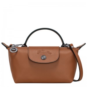 Bolsas Mini Longchamp Le Pliage Xtra XS Pouch Feminino Cognac | LC-KFEB8319