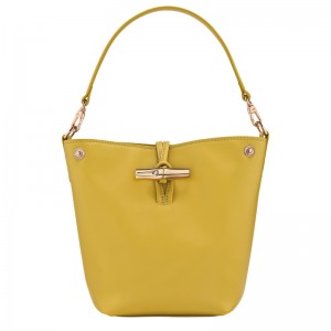Bolsas Mini Longchamp Le Roseau XS Bucket bag Feminino Ginger | LC-POEI6360