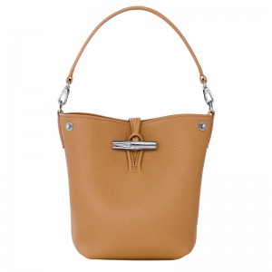 Bolsas Mini Longchamp Le Roseau XS Bucket bag Feminino Walnut | LC-RACV2744