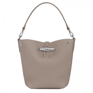Bolsas Mini Longchamp Le Roseau XS Bucket bag Feminino Clay | LC-ICTK0585