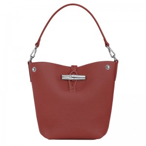 Bolsas Mini Longchamp Le Roseau XS Bucket bag Feminino Chestnut | LC-XQIS5032