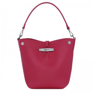 Bolsas Mini Longchamp Le Roseau XS Bucket bag Feminino Beetroot | LC-IPWW2118