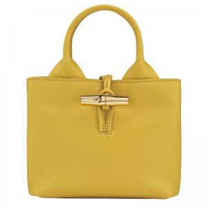 Bolsas Mini Longchamp Le Roseau XS Handbag Feminino Ginger | LC-HAUF3210