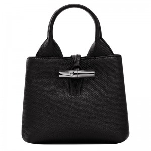 Bolsas Mini Longchamp Le Roseau XS Handbag Feminino Pretas | LC-RRIY0150