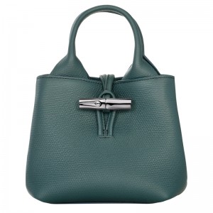 Bolsas Mini Longchamp Le Roseau XS Handbag Feminino Cedar | LC-PBNT1893