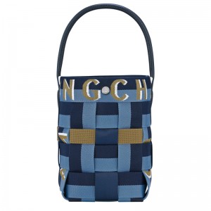 Bolsas Mini Longchamp Re-Play XS Bucket bag Feminino Navy/Thunderstorm | LC-HDGQ6269