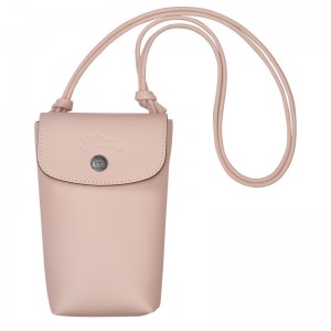 Capa Longchamp Le Pliage Xtra Phone case with leather lace Feminino Nude | LC-HJYL0494