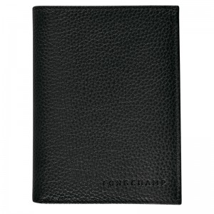 Carteiras Longchamp Le Foulonné Wallet Masculino Pretas | LC-UFSU3440