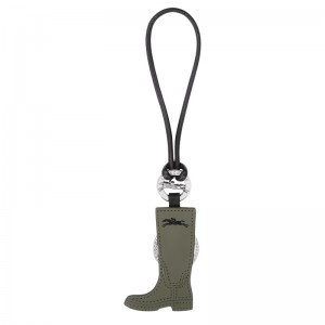 Chaveiro Longchamp Longcharm Keyring Feminino Caqui | LC-RTSU6528