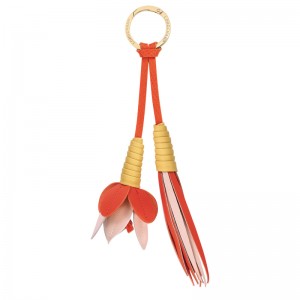 Chaveiro Longchamp Re-Play Porte-clés Keyring Feminino Tomato | LC-QQID1761