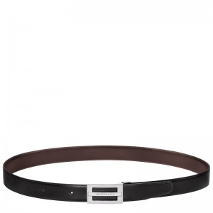 Cintos Longchamp Delta Box Masculino Black/Mocha | LC-ZDPT6150