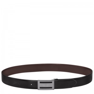 Cintos Longchamp Delta Box Masculino Black/Mocha | LC-IJYZ3238