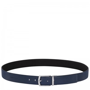Cintos Longchamp Le Foulonné Men's belt Masculino Navy/Black | LC-YTPK5816