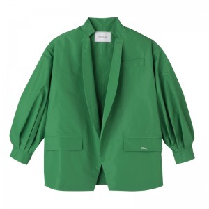 Jaquetas Longchamp Kimono jacket Feminino Verdes | LC-OKNV4804