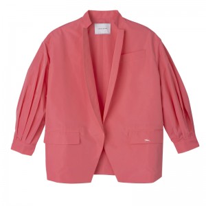 Jaquetas Longchamp Kimono jacket Feminino Marshmallow | LC-JPGL0586