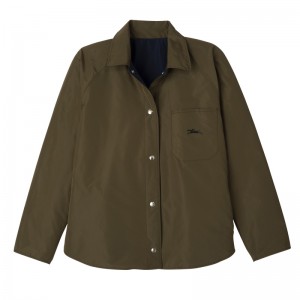 Jaquetas Longchamp Padded blouson Feminino Navy/Artichoke | LC-OUFD1440