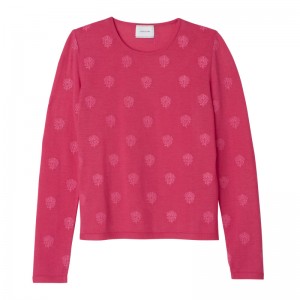 Knitwear Longchamp Round neck sweater Feminino Rosa | LC-DOUO2802