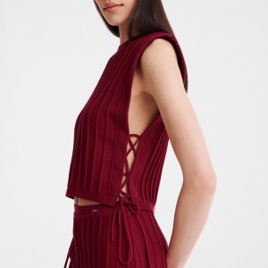 Knitwear Longchamp Top Feminino Beetroot | LC-PLTW0423