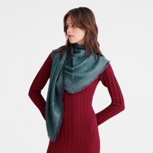 Lenços Longchamp Le Roseau Shawl Feminino Cedar | LC-YQFD1255
