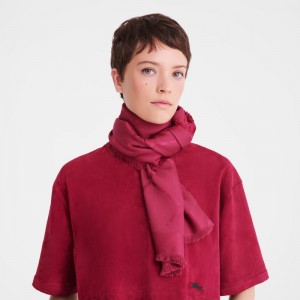 Lenços Longchamp Le Roseau Shawl Masculino Beetroot | LC-WOBP1614