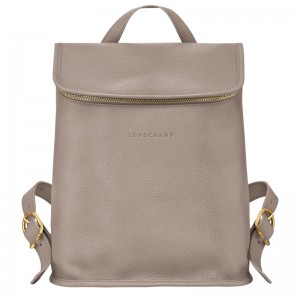 Mochilas Longchamp Le Foulonné Backpack Feminino Turtledove | LC-NXIT7565
