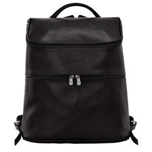 Mochilas Longchamp Le Foulonné Backpack Masculino Pretas | LC-ZOYQ6400